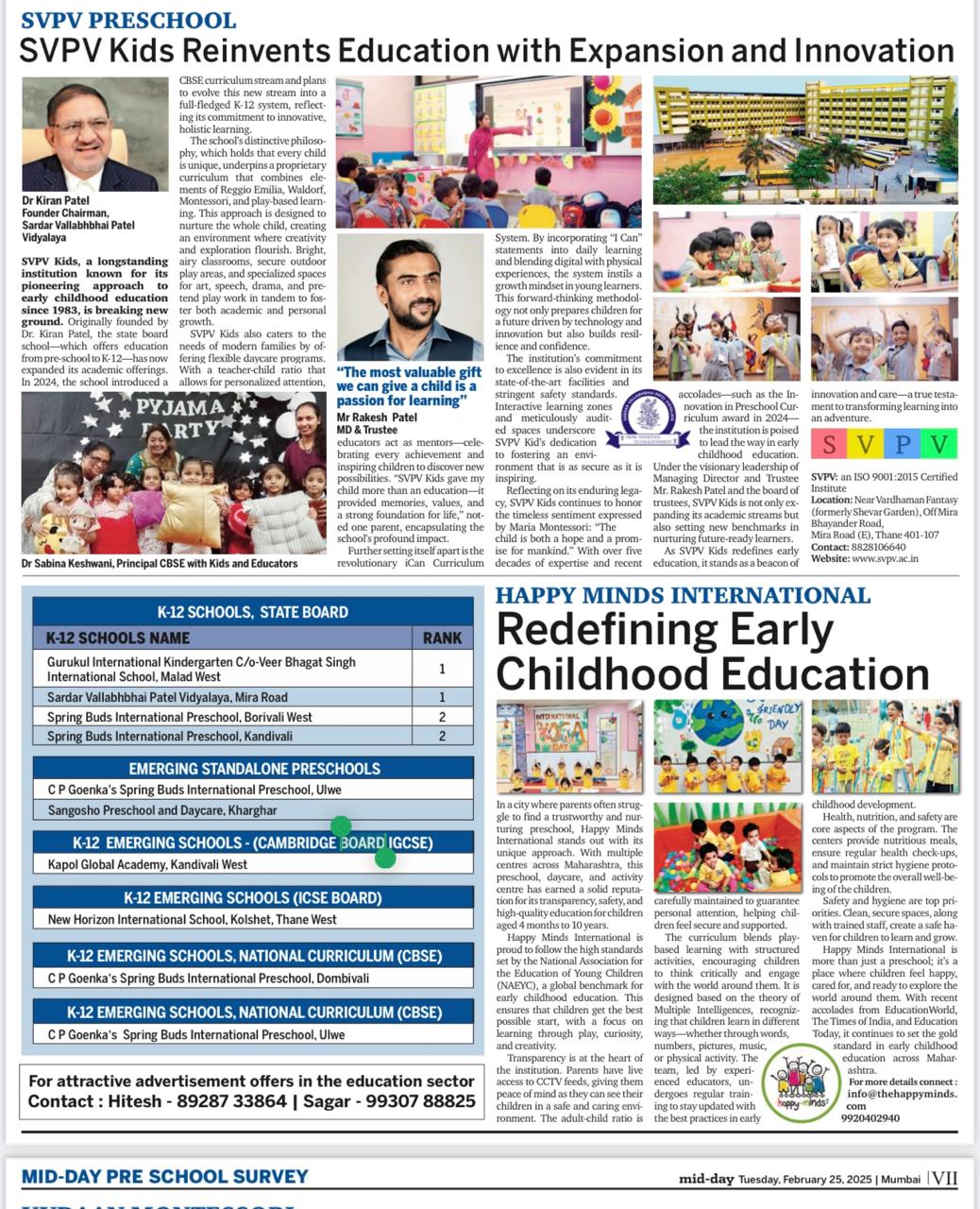 Mid-Day Preschool Survey